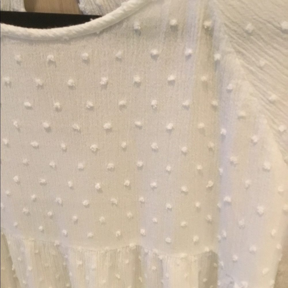 Dotted Swiss cotton voile tiered top - Picture 3 of 3